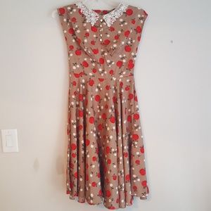 Hell Bunny Vixon pinup vintage style apple dress